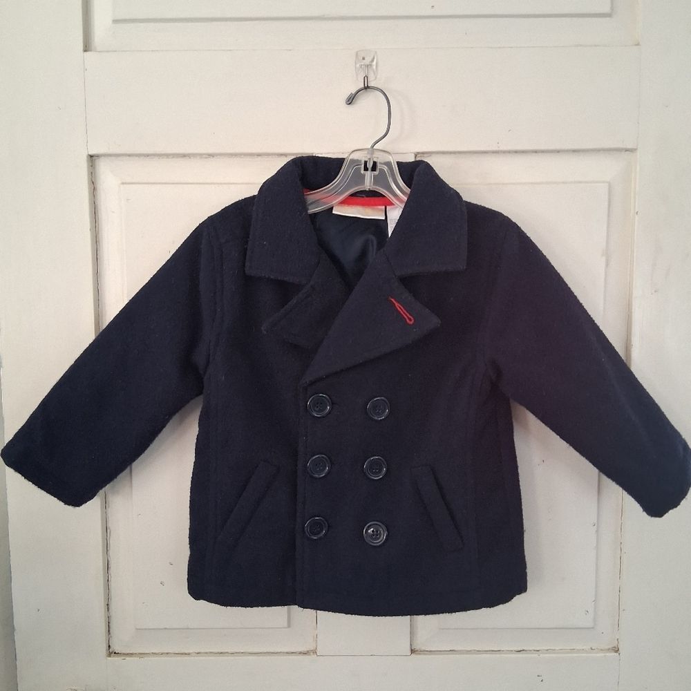 Beluga New York Kids Navy Peacoat Coat Jacket - Double-Breasted Look Sz 3T